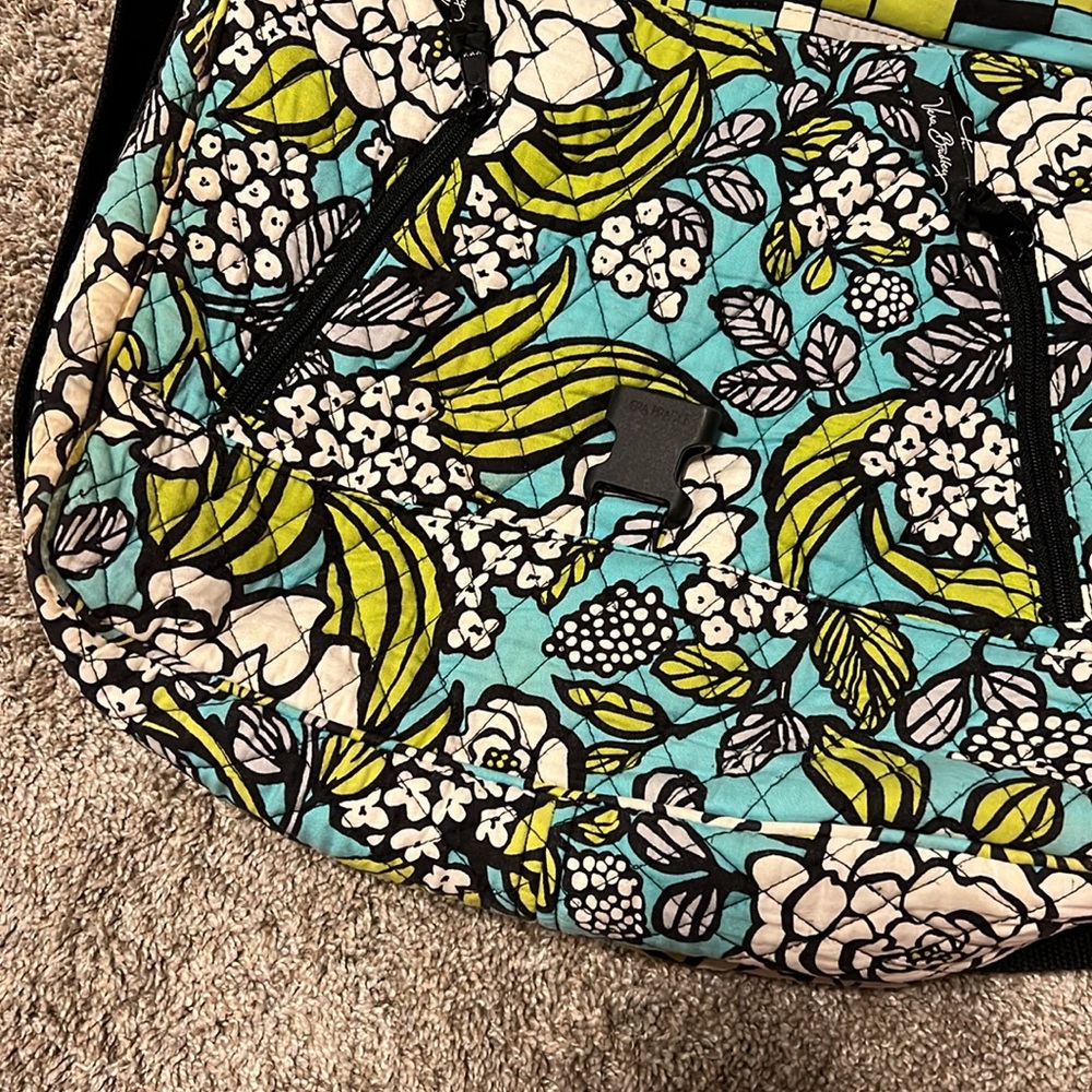 Vera Bradley Island Floral Messenger Bag Crossbody Shoulder Tote - Picture 6 of 10